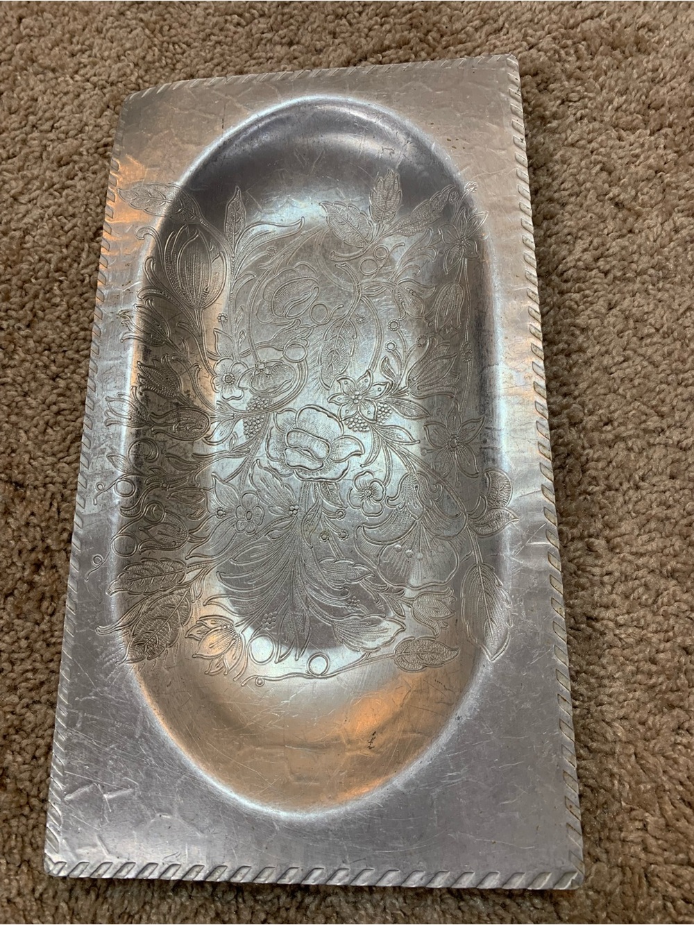 Vintage 1950 Designed Aluminum Tray